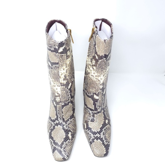 Franco Sarto Briar Grey Snake Print Snip Toe Heel Booties - Picture 11 of 13
